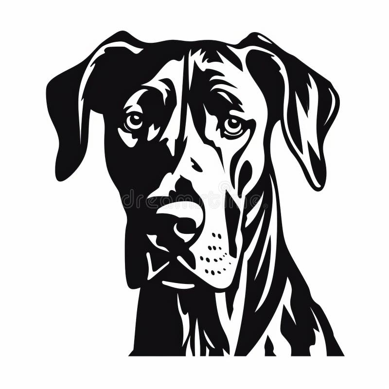 Bold Stencil Great Dane Dog Silhouette Art By Emily Carr Stock bold-stencil-great-dane-dog-silhouette-art-by-emily-carr-stock