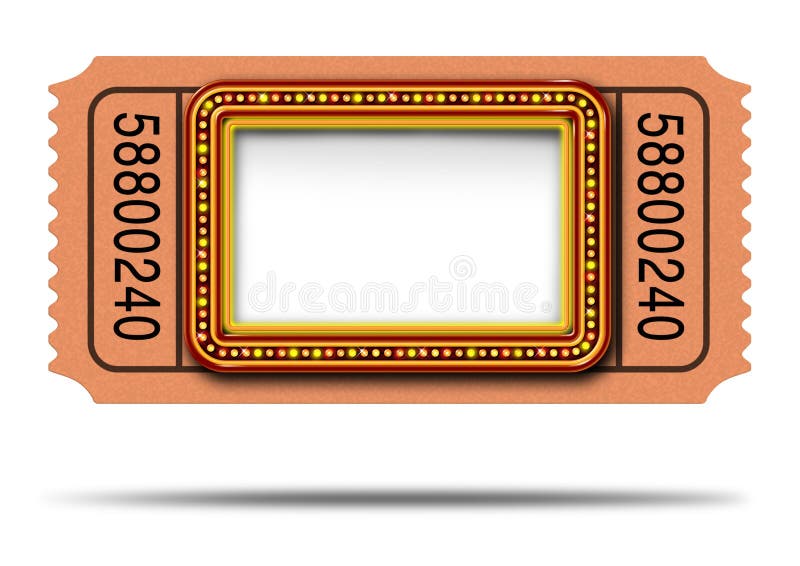 Boleto de Marqueee de la película stock de ilustración Boleto de Marqueee de la película stock de ilustración