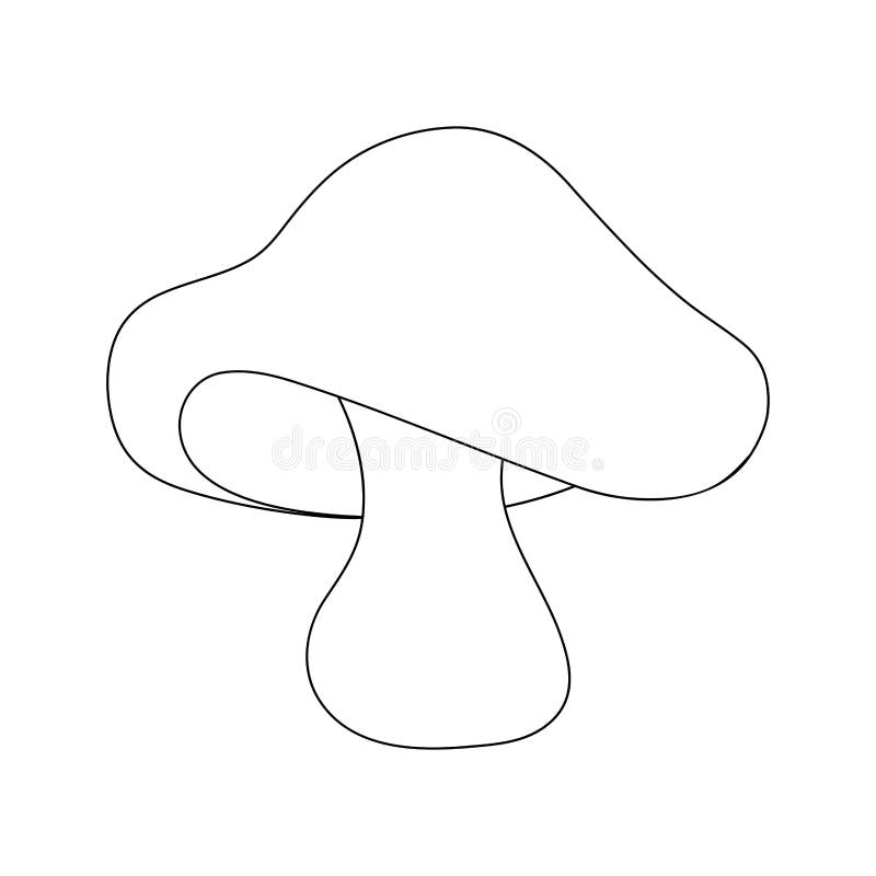 Cartoon Mushroom Toadstool Isolated on White Background Stock Vector ...