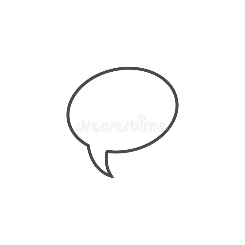 Speech bubble, speech balloon, chat bubble line art vector icon for apps and websites. Speech bubble, speech balloon, chat bubble line art vector icon for apps and websites