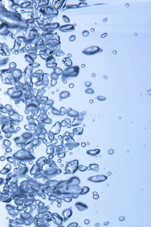 Bubbles rising in water. Bubbles rising in water