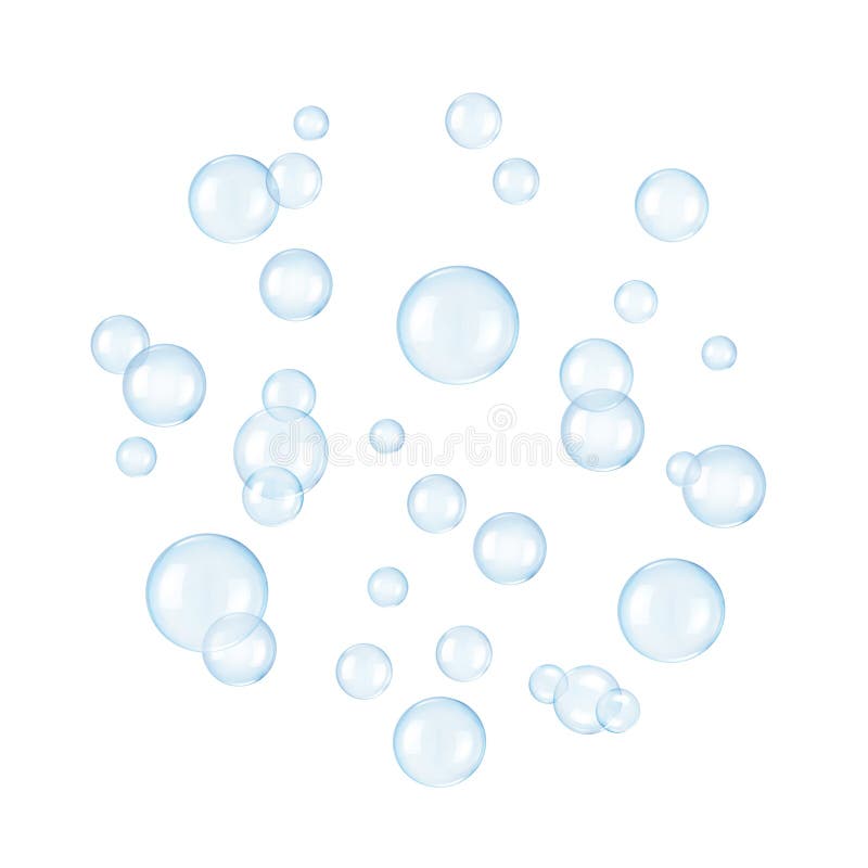 Soap bubbles on a white background. Soap bubbles on a white background