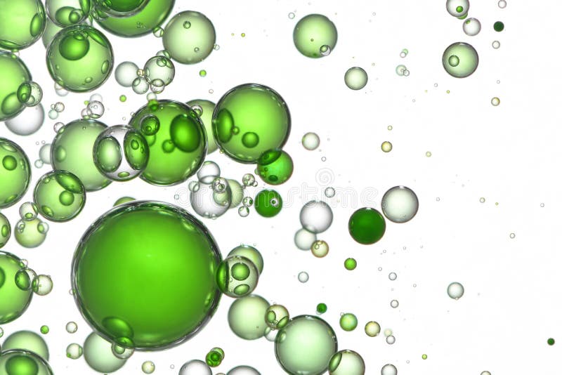 Green bubbles in different color shades. Green bubbles in different color shades