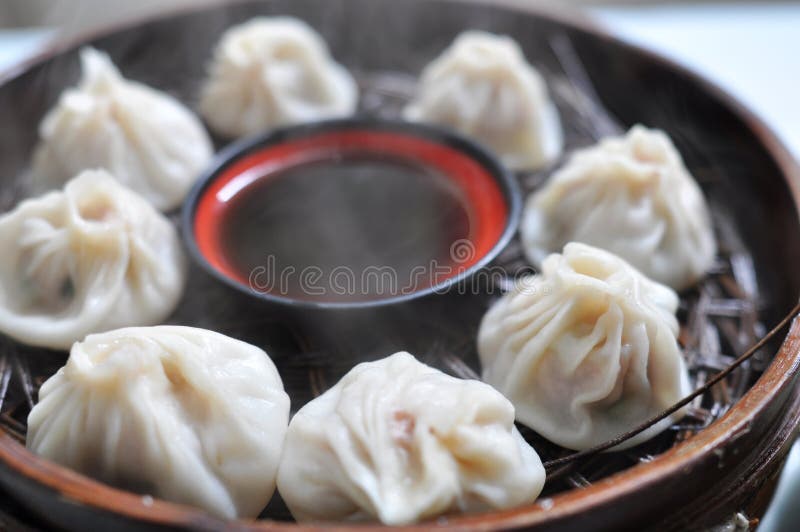Delicious and good looking steamed dumplings or baozi in China. Delicious and good looking steamed dumplings or baozi in China