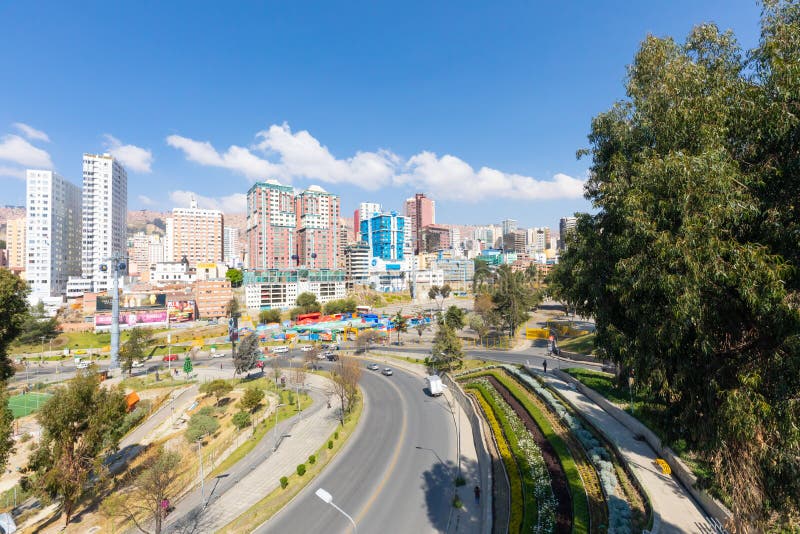 Bolivia La Paz Miraflores District Panoramic View Editorial Photography ...