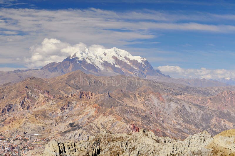 Boliwia widok Cordillera real od losu angeles Paz zdjęcia stock Boliwia widok Cordillera real od losu angeles Paz zdjęcia stock