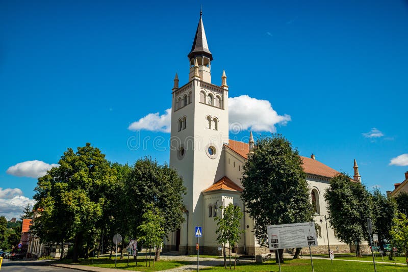 Bolkow poland 08 août 2021. l'ancienne église évangélique de la sainte trinité image libre de droits