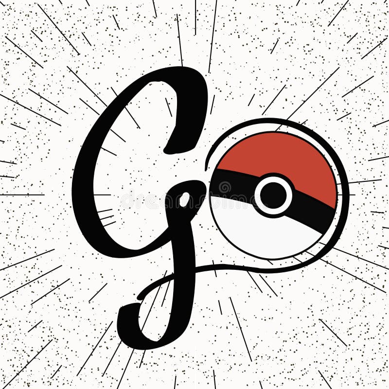 Boll för vektorPokeball pokemon med det handskrivet royaltyfri illustrationer Boll för vektorPokeball pokemon med det handskrivet royaltyfri illustrationer