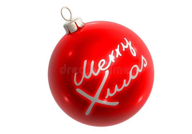 Bollen blänker glad redxmas vektor illustrationer