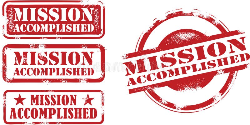 Bolli compiuti missione royalty illustrazione gratis