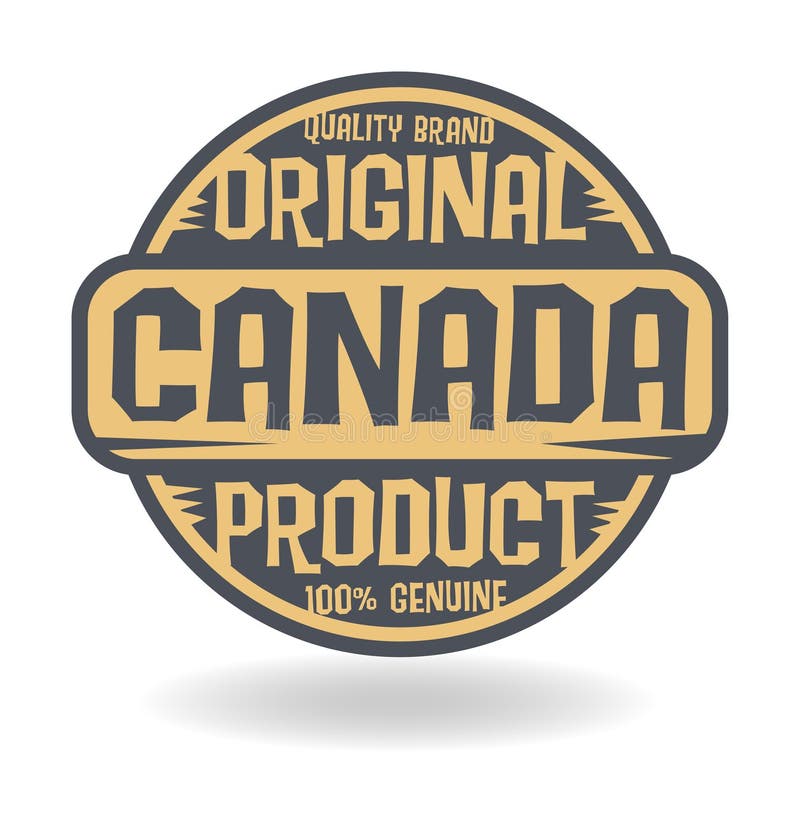 Bollo astratto con il prodotto originale del testo del Canada royalty illustrazione gratis Bollo astratto con il prodotto originale del testo del Canada royalty illustrazione gratis