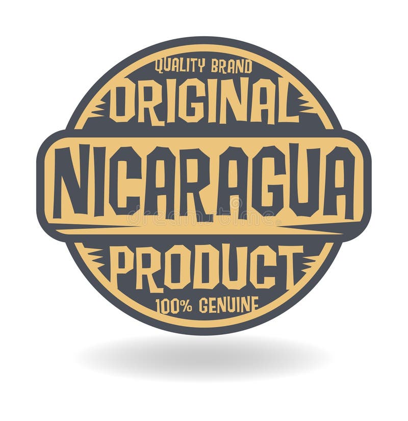 Bollo astratto con il prodotto originale del testo del Nicaragua illustrazione vettoriale Bollo astratto con il prodotto originale del testo del Nicaragua illustrazione vettoriale