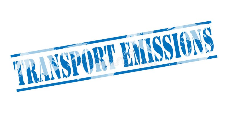Bollo blu delle emissioni di trasporto royalty illustrazione gratis Bollo blu delle emissioni di trasporto royalty illustrazione gratis