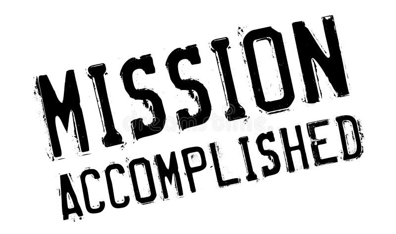 Bollo compiuto missione royalty illustrazione gratis