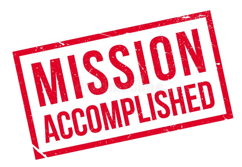 Bollo compiuto missione royalty illustrazione gratis