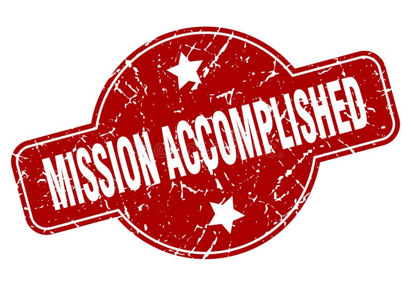 Bollo compiuto missione royalty illustrazione gratis