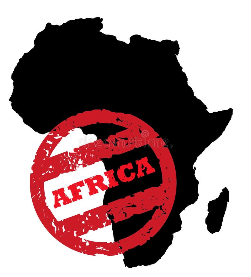 Bollo del passaporto del continente dell'Africa