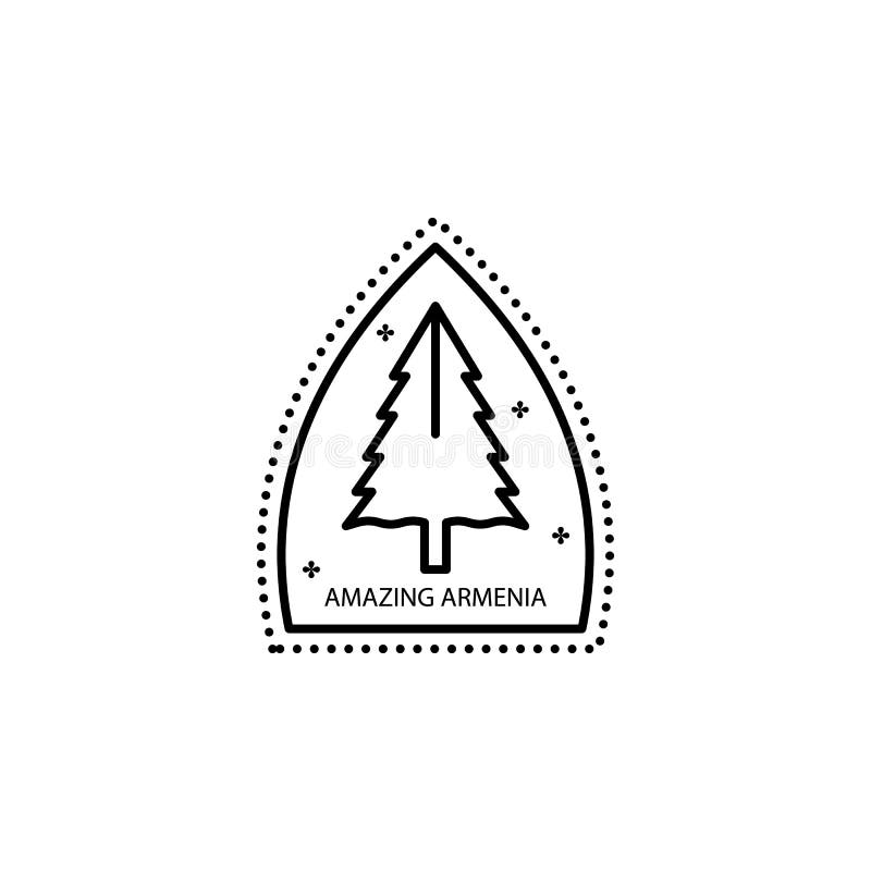 Bollo del passaporto, visto, icona di stupore dell'Armenia, Armenia Elemento del bollo del passaporto per il concetto e l'icona m illustrazione di stock