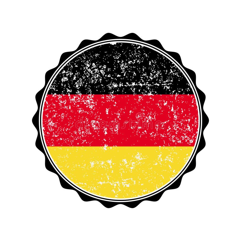 Bollo della bandiera della Germania con il lerciume Illustrazione di vettore royalty illustrazione gratis Bollo della bandiera della Germania con il lerciume Illustrazione di vettore royalty illustrazione gratis