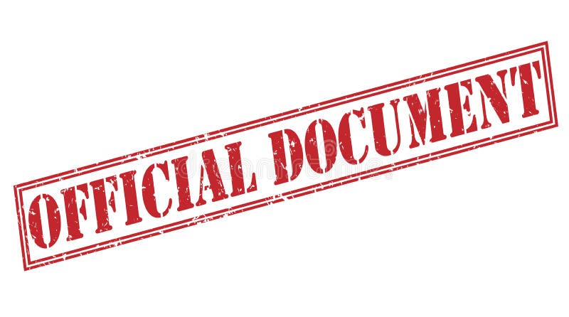 Bollo rosso del documento ufficiale royalty illustrazione gratis