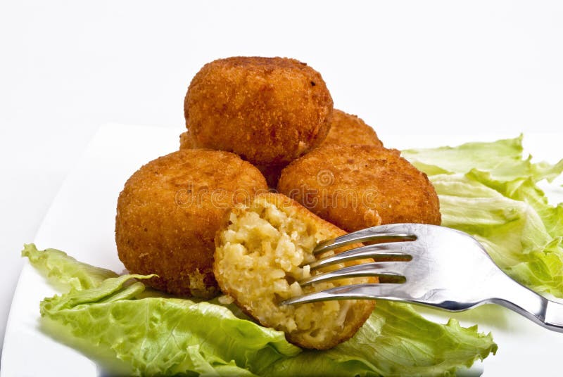 Rice ball in white background. Rice ball in white background