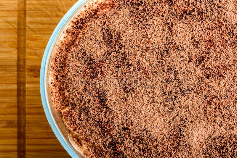 Bolo caseiro do Tiramisu fotografia de stock