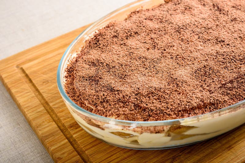 Bolo caseiro do Tiramisu imagens de stock royalty free
