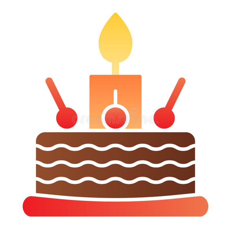 Bolo com ícone liso da cereja Os doces colorem ?cones no estilo liso na moda Projeto do estilo do inclinação do bolo de aniversár ilustração do vetor Bolo com ícone liso da cereja Os doces colorem ?cones no estilo liso na moda Projeto do estilo do inclinação do bolo de aniversár ilustração do vetor