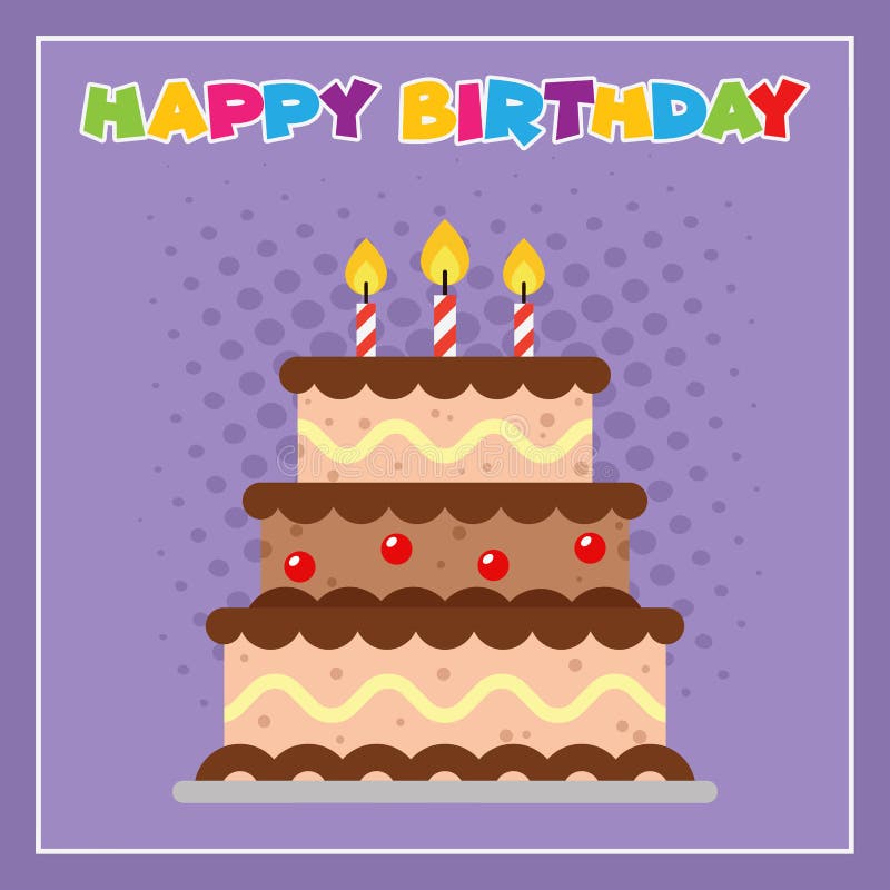 Ilustração Do Desenho Animado Do Bolo De Aniversário Com a Página De Colorir  Velas Ilustração Stock - Ilustração de waffle, arte: 230607906