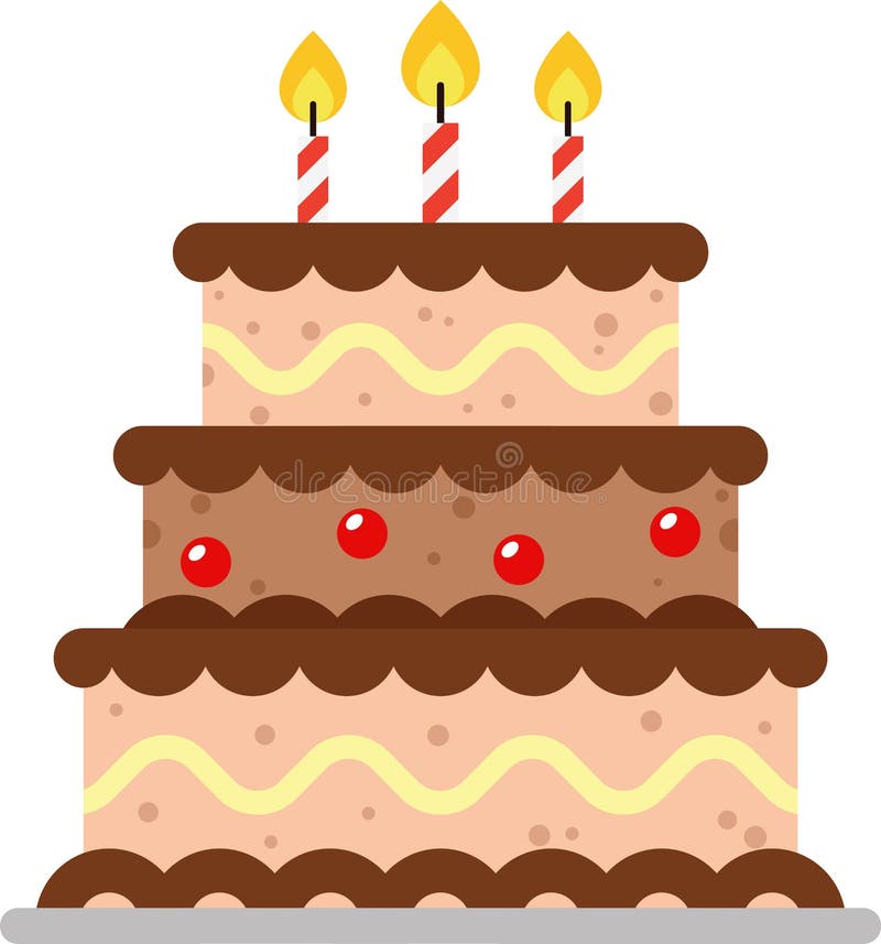 design de desenho animado de ícone de bolo de aniversário 7341361 Vetor no  Vecteezy