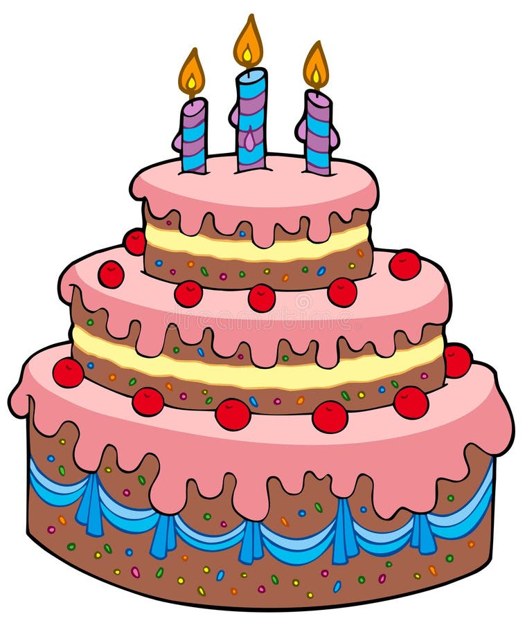 design de desenho animado de ícone de bolo de aniversário 7341361 Vetor no  Vecteezy