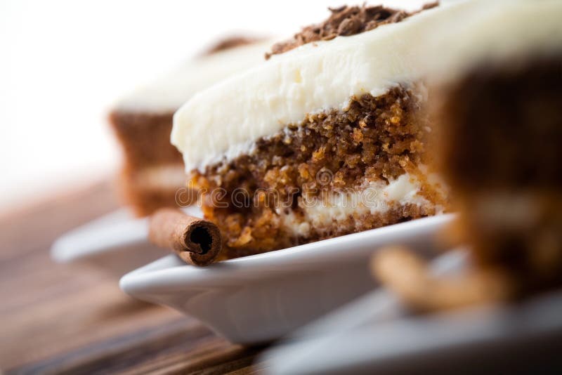 Bolo de cenoura imagem de stock