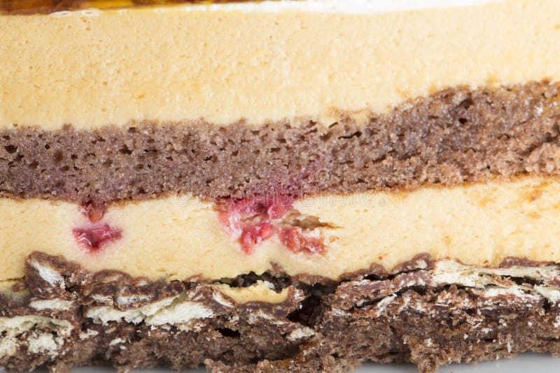 Bolo de esponja delicioso do pudim do cappuccino imagens de stock Bolo de esponja delicioso do pudim do cappuccino imagens de stock