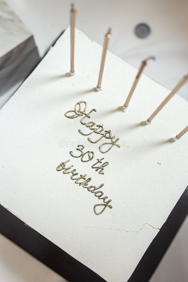 birthday greeting cake with candles top view. Youbiiley is 30 years old. birthday greeting cake with candles top view. Youbiiley is 30 years old.