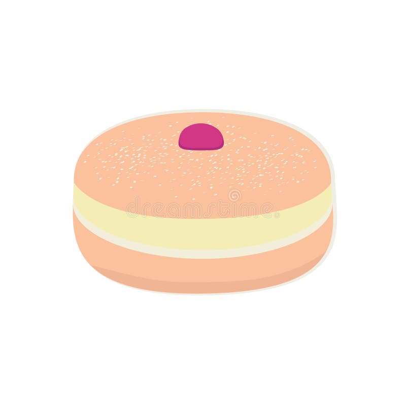 Bolo para o Hanukkah A filhós de geleia ilustração do vetor Bolo para o Hanukkah A filhós de geleia ilustração do vetor