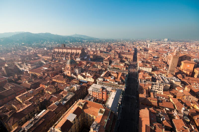 Florence, Piazza Della Repubblica (Republic Square) Aerial View Stock