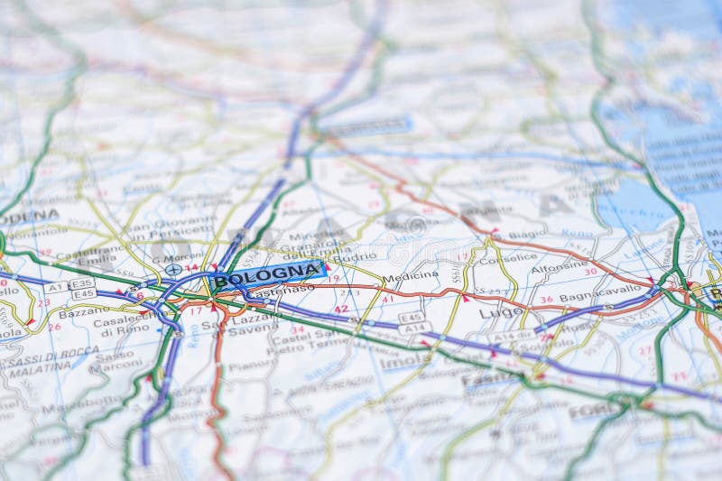 De Kaart Van Bologna Italië Stock Foto Image of italië, teller 80956512