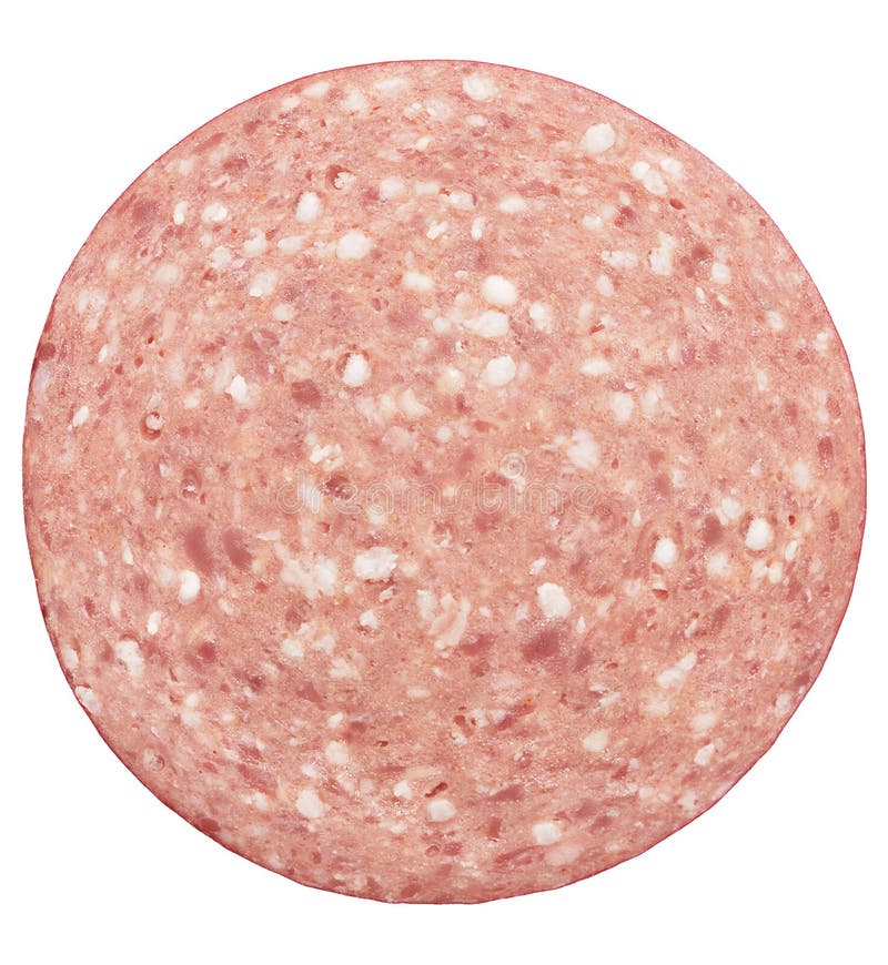 Bologna Slice Isolated on White Stock Photo Image of slice, pork