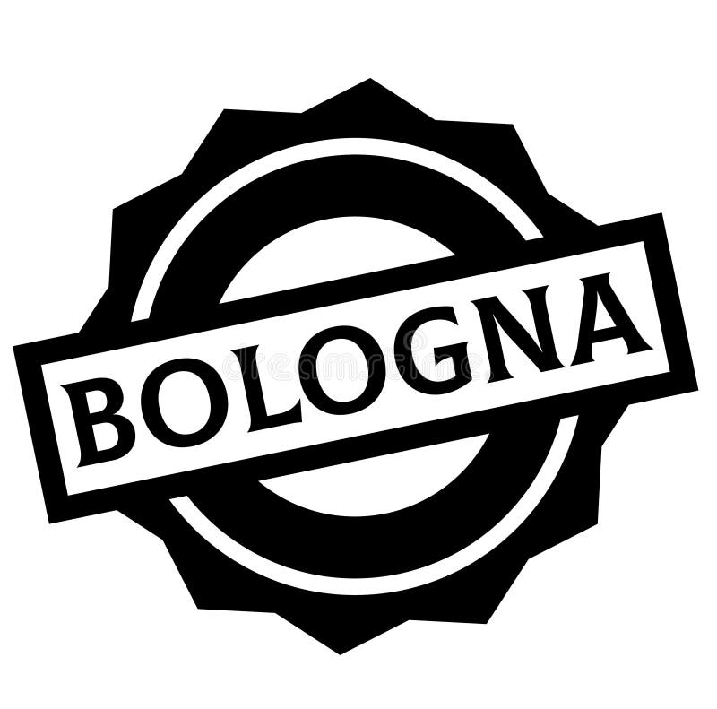 Bologna White City Hand Written Text with Heart Logo on Red Background ...