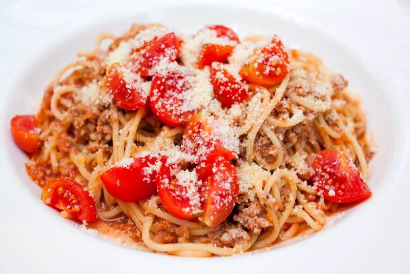 bolognese спагетти стоковая фотография bolognese спагетти стоковая фотография