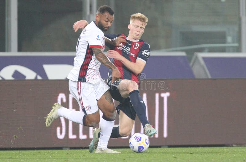 Jerdy Schouten Bolonha Retrato Durante Futebol Italiano Série Jogo