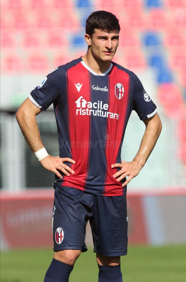 Riccardo Orsolini Bolonha Durante Jogo Futebol Italiano Serie