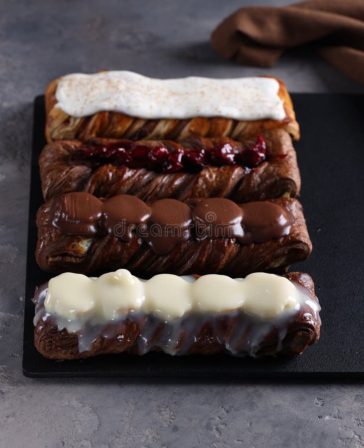 Bolos de pastelaria imagem de stock