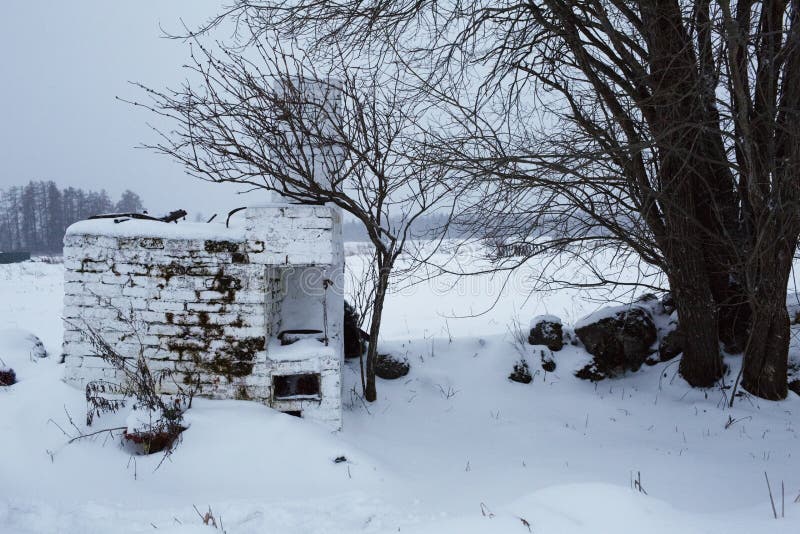 Bolshoye Zarechye, village sur le territoire de la région de Léningrad, Russie, images libres de droits Bolshoye Zarechye, village sur le territoire de la région de Léningrad, Russie, images libres de droits