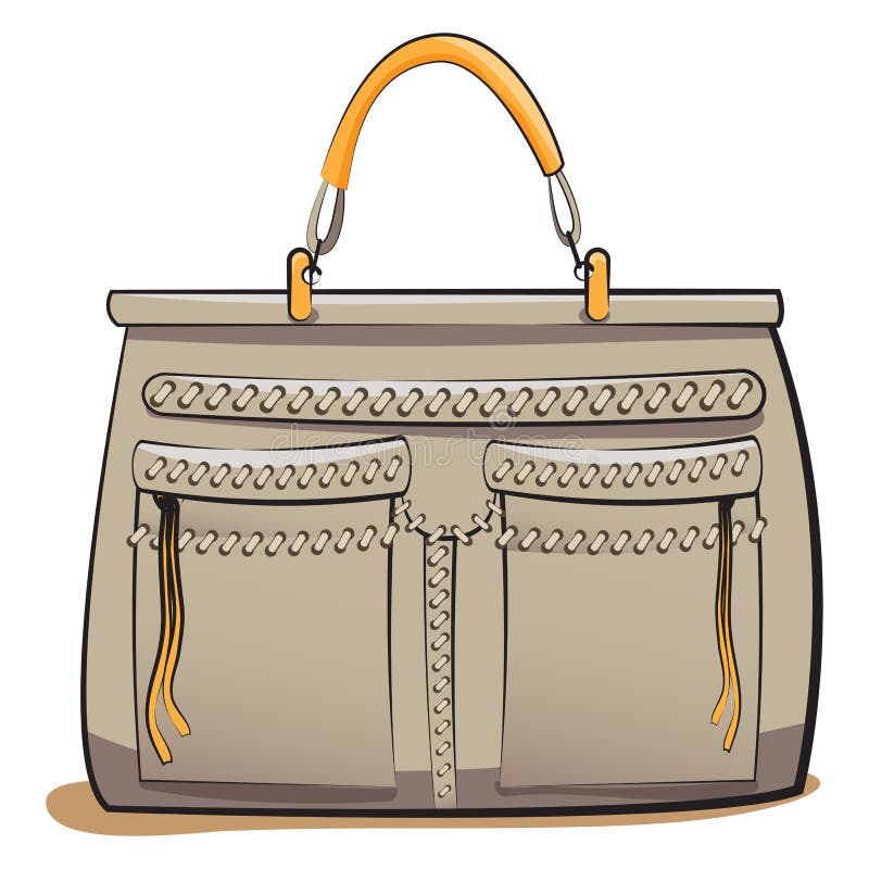 Bolso de mujer vectorial gris ilustración del vector