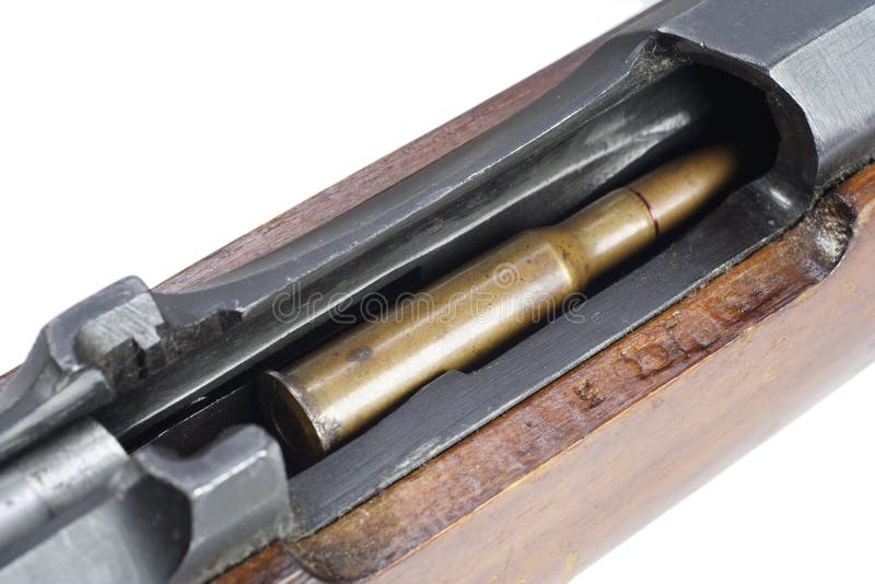 Cartridge in the receiver stock photo. Image of gunfire 101487366