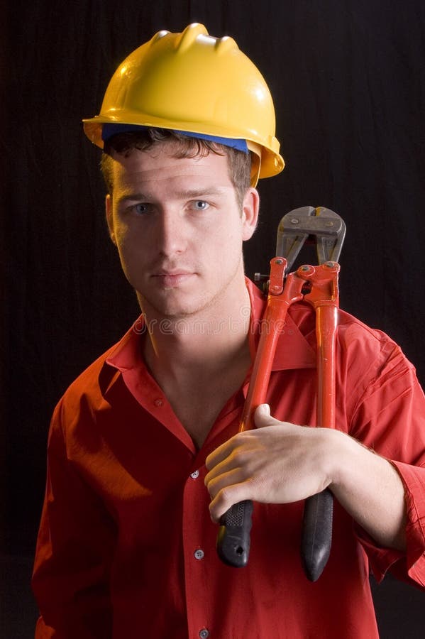 BOLT CUTTER MAN stock photo. Image of cool, tone, male 425114