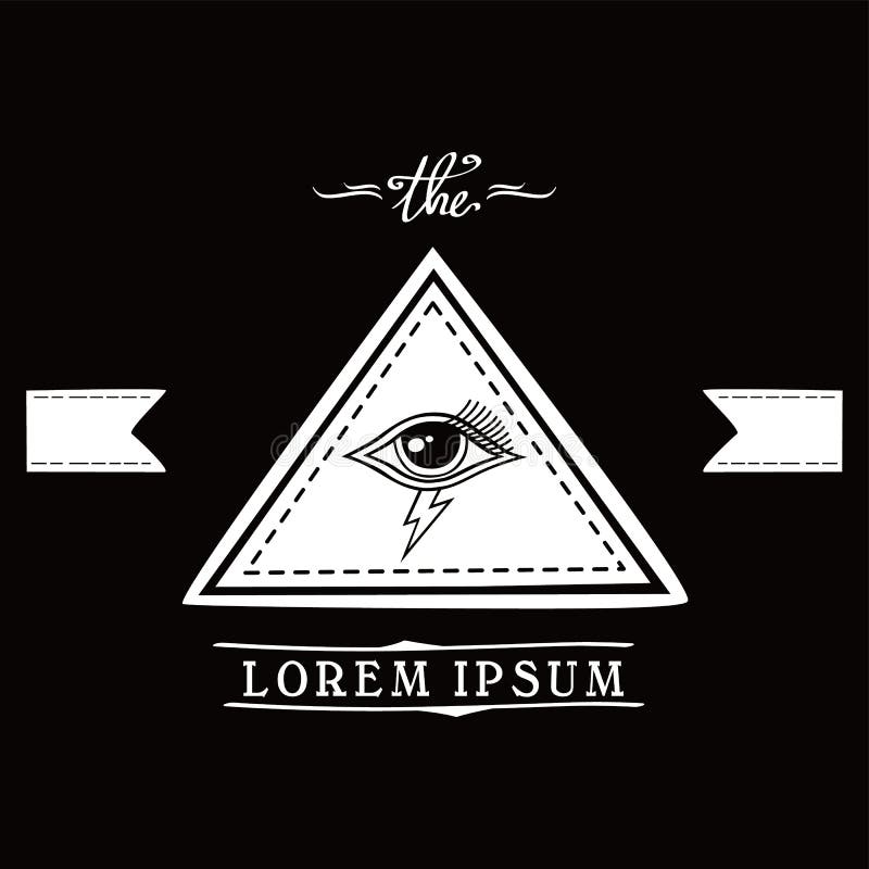 Bolt Lightning Eye Symbol Theme Stock Vector Illustration of idea