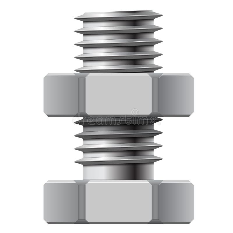 Bolt, nut and washer stock illustration. Illustration of object 57149569