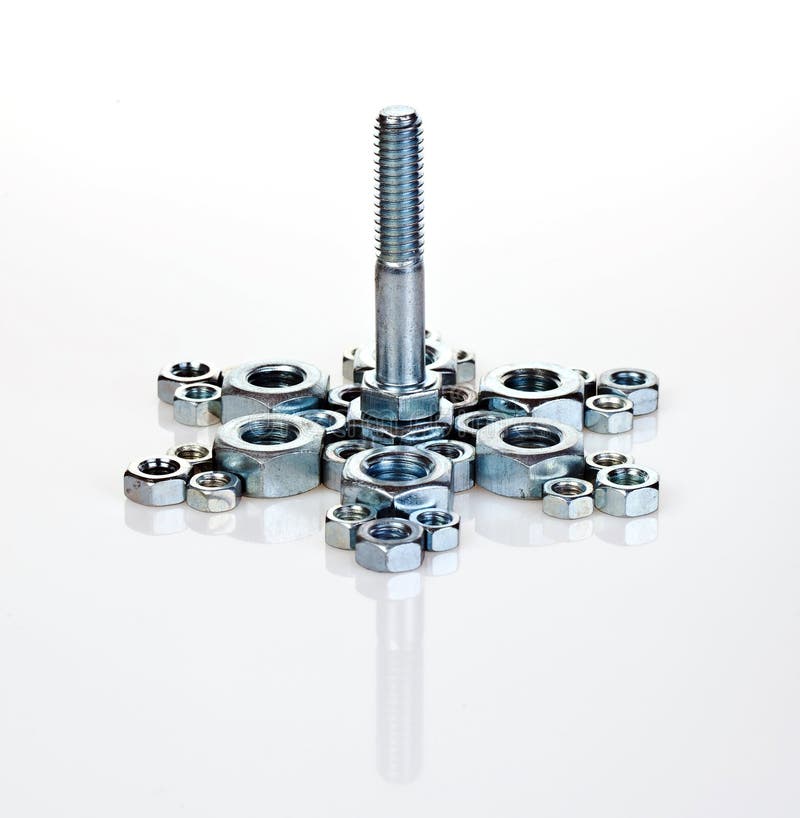 Bolt on screwnuts stock photo. Image of metal, bolts 16210022